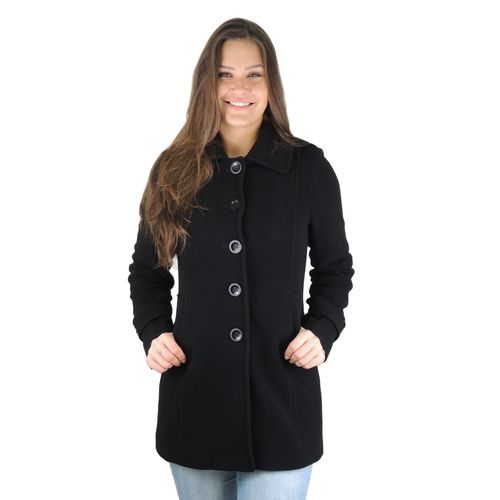 casaco de lã batido feminino com capuz