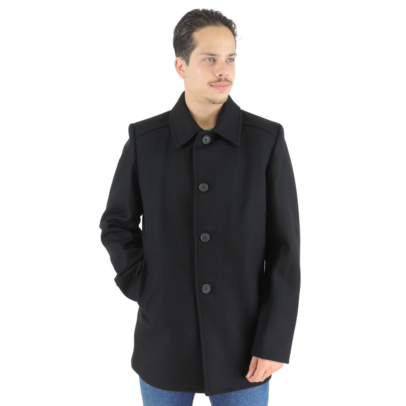 casaco sobretudo preto masculino