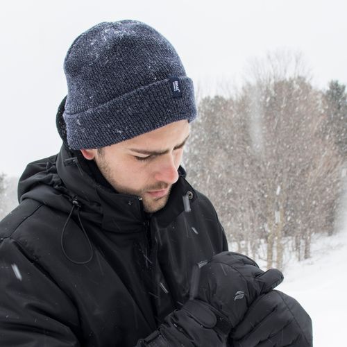gorro heat holders masculino cinza para neve