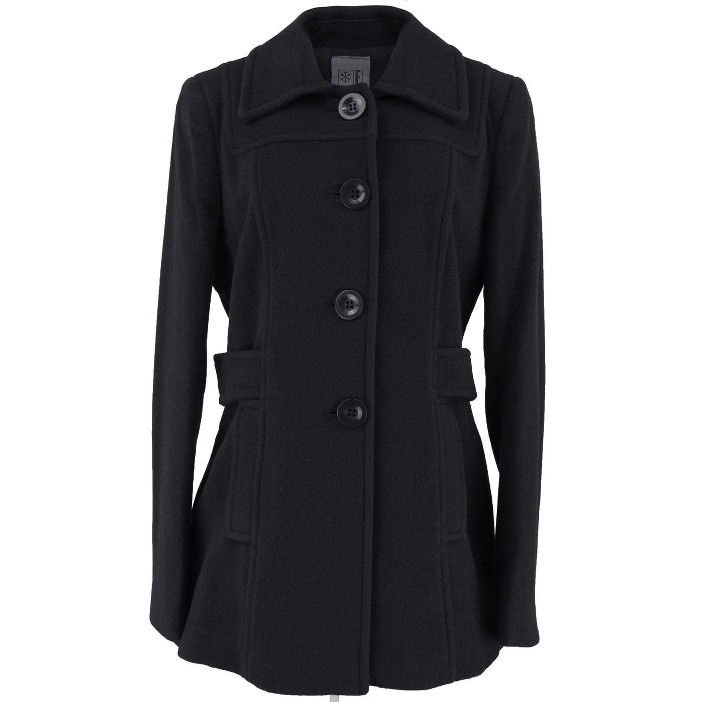 casaco de lã feminino preto