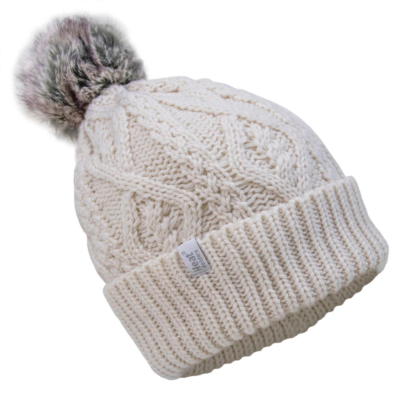 GORRO TÉRMICO FEMININO POMPOM SOLNA EM TRICÔ HEAT HOLDERS - BEGE - BEGE