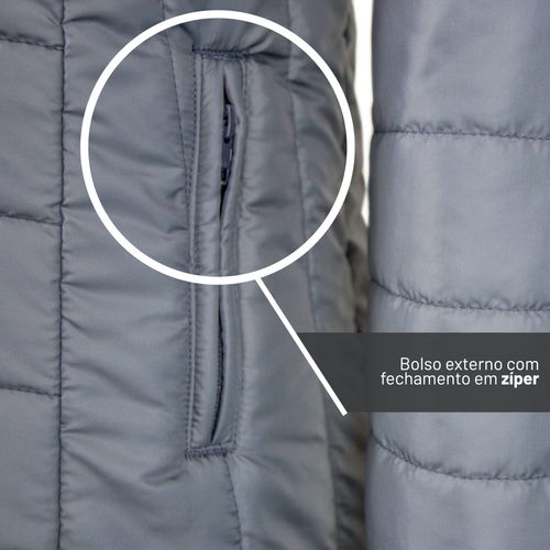 casaco para neve com bolso em ziper