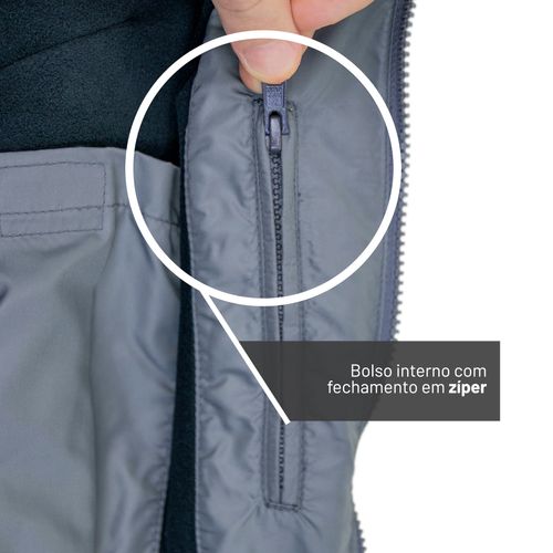casaco para neve com bolso interno em ziper de alta qualidade