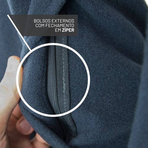 bolsos externos com fechamento em ziper