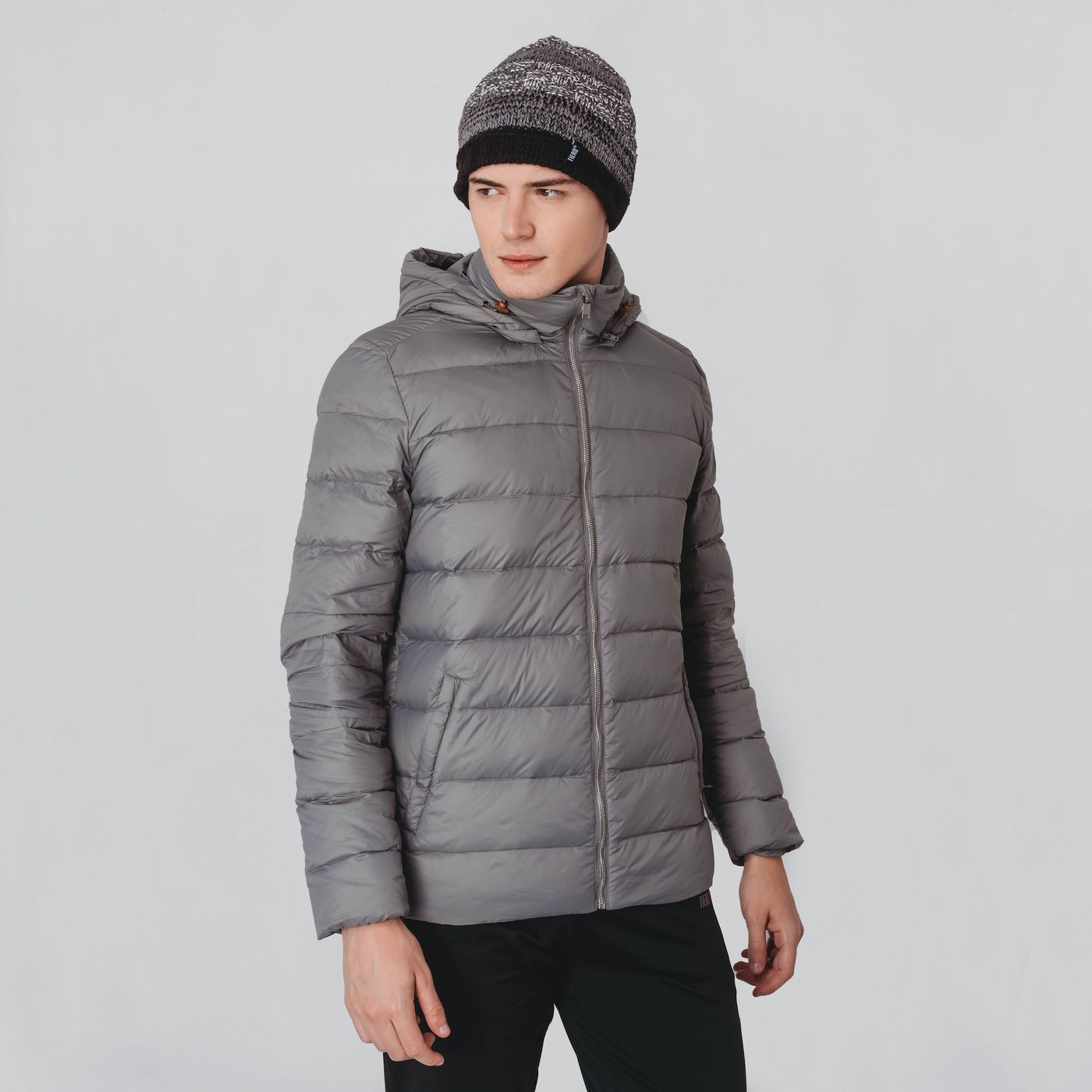 JAQUETA MASCULINA DOWN THERMAL DE PLUMA ULTRALIGHT ALPINE COM CAPUZ REMOVÍVEL