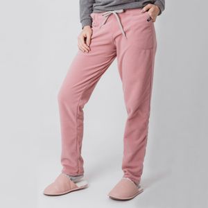 calca de fleece e pantufa rosa