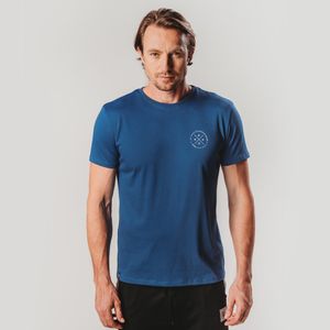 camiseta manga curta masculina lifestyle azul