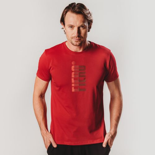 camiseta masculina manga curta vermelha