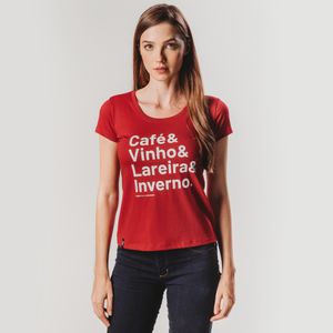 camiseta babylook vermelha Fiero