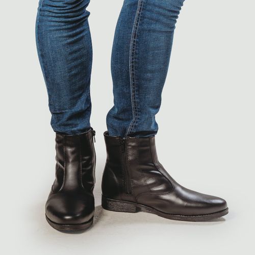 bota masculina belgravia zipper estilo social fiero