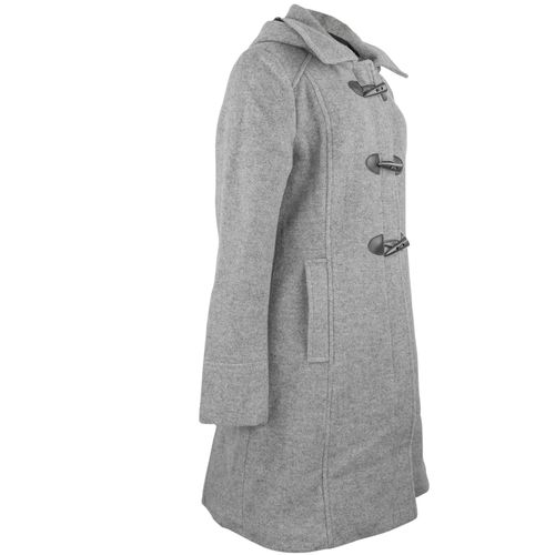 casaco longo cinza com fleece termico