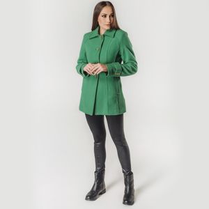 casaco verde em la para o frio