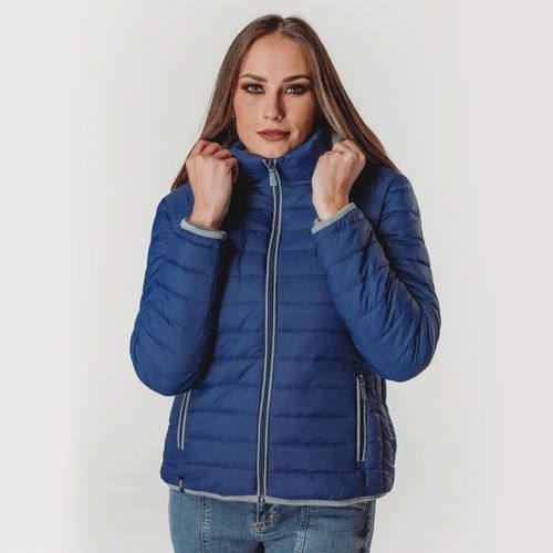 jaqueta azul mont blanc feminina para os dias de frio