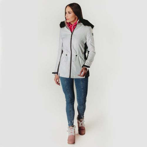 casaco para o inverno com ziper frontal impermeavel