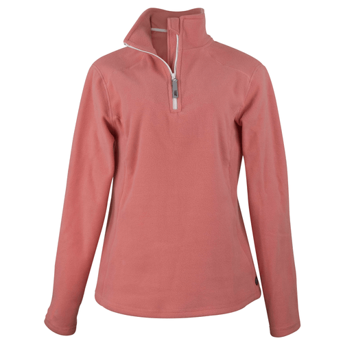 Blusa-de-fleece-termico-rosa-Fiero-com-meio-ziper