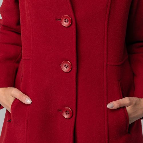 detalhes casaco boston vermelho