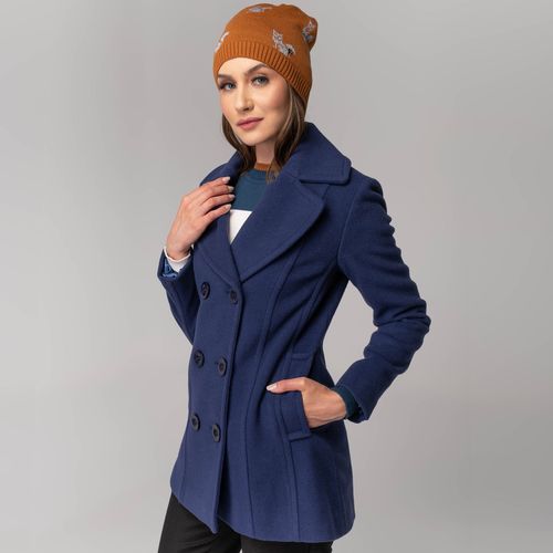 casaco em la feminino azul