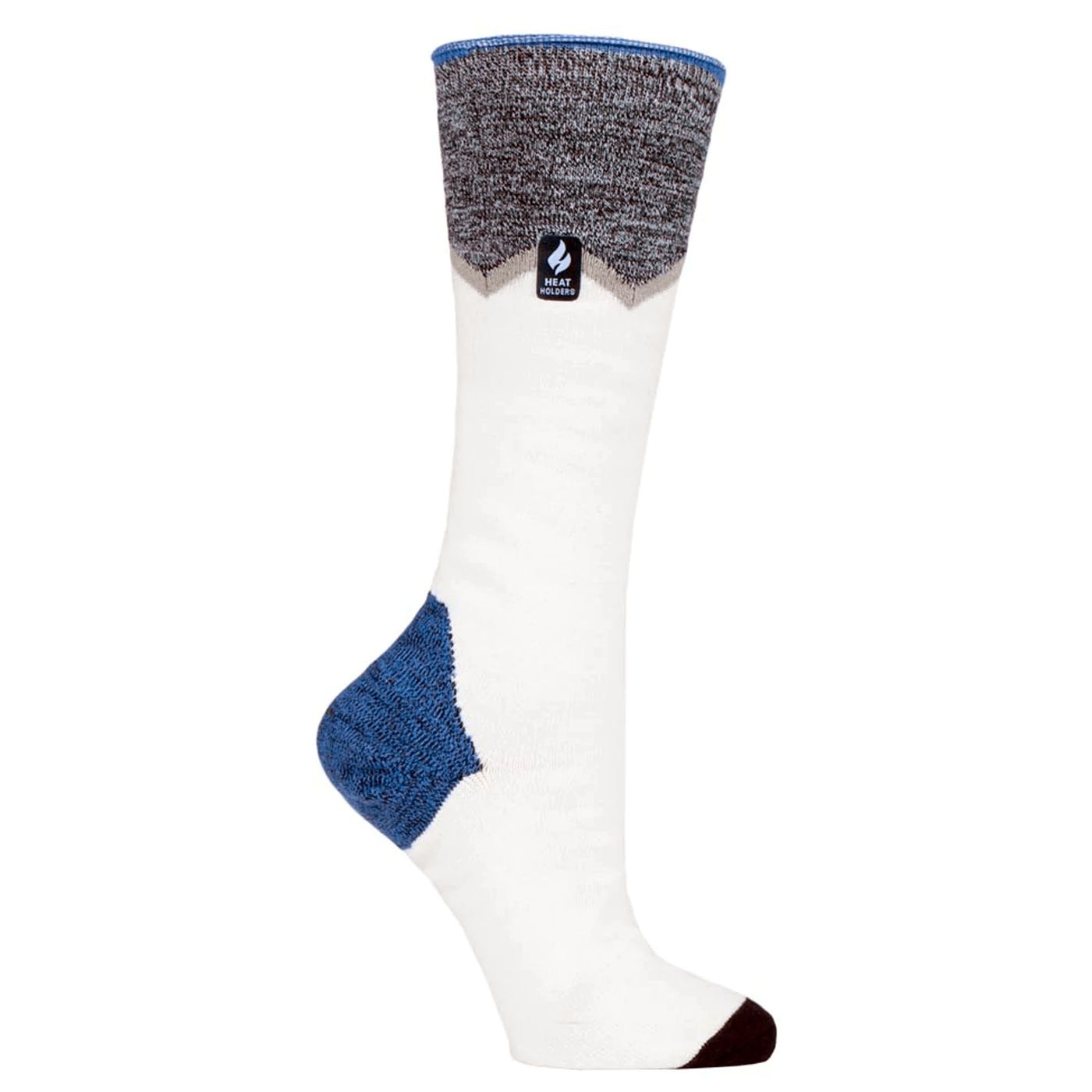 MEIA TÉRMICA FEMININA HEAT HOLDERS ULTRA LITE OUTDOORS SKI 1.0 CANO LONGO - ZIG ZAG / CREAM - U