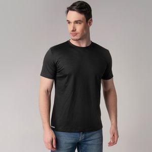 camiseta masculina manga curta merino preta