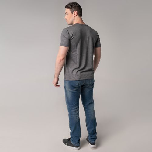 costas camiseta cinza mescla merino masculina manga curta