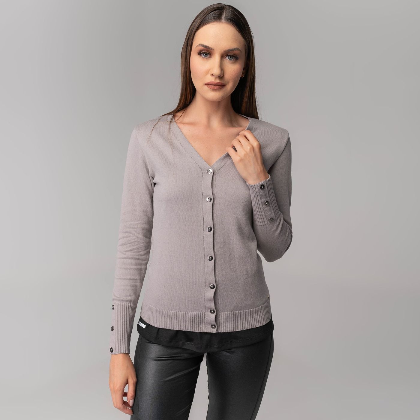 CARDIGAN FEMININO TRICÔ PREMIUM LISBOA