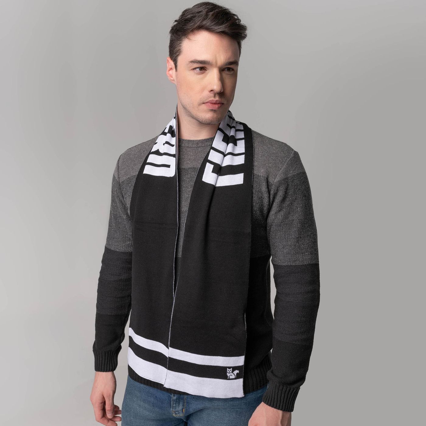 CACHECOL FIERO VIBES TRICÔ PREMIUM - PRETO/BRANCO