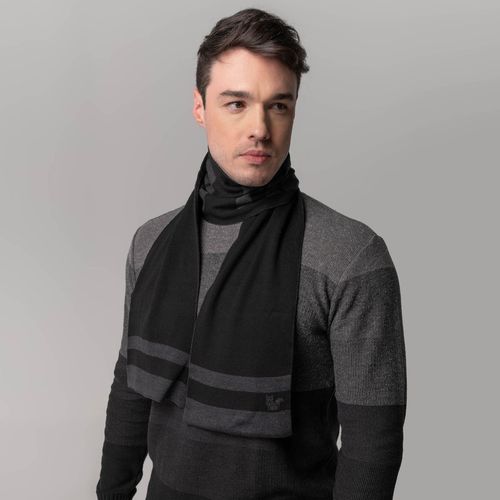 manta masculina de trico preto