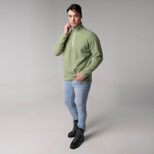 blusa masculina em fleece verde