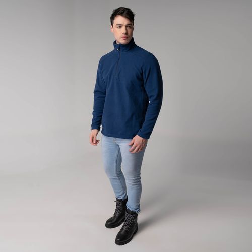 blusa de fleece masculina para o frio azul marinho