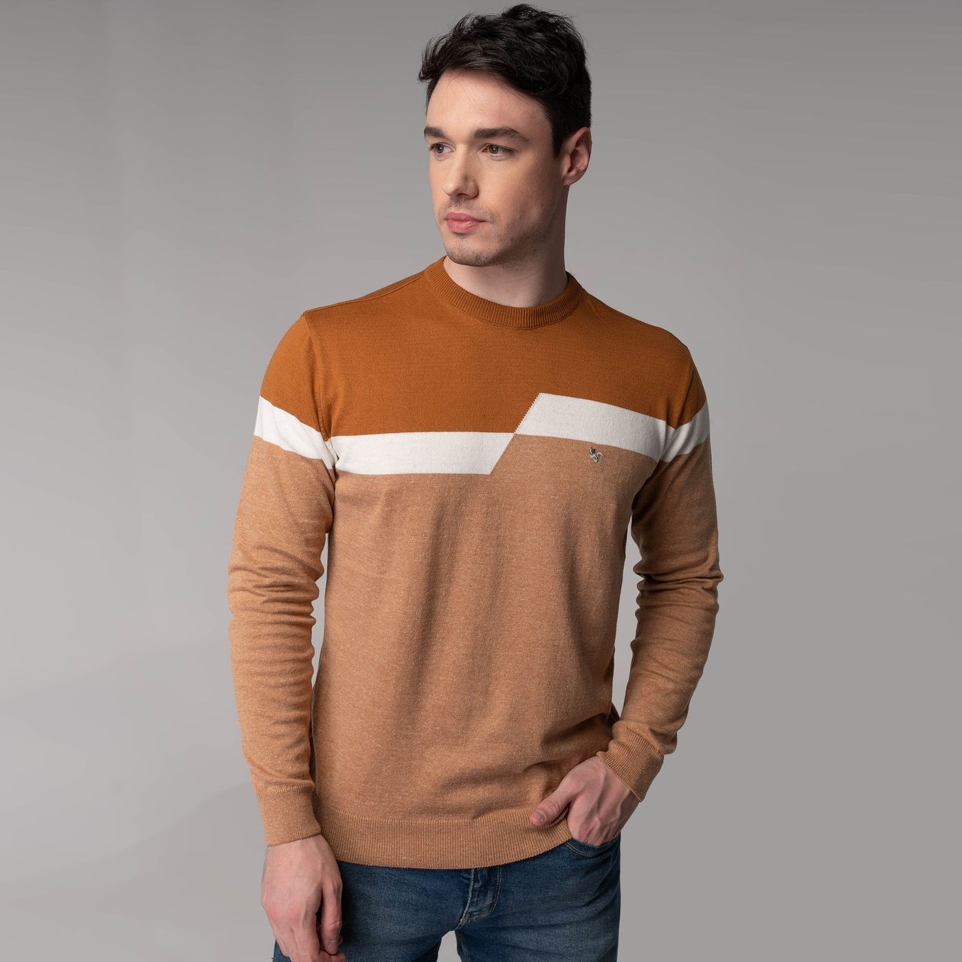 SUÉTER MASCULINO EM TRICÔ PREMIUM SHEFFIELD GOLA REDONDA