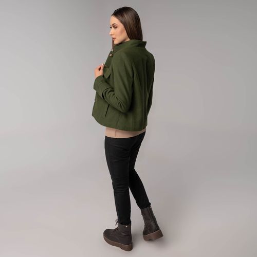 jaqueta militar feminina verde para o inverno