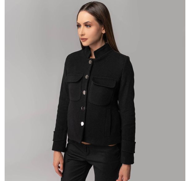 casaqueto curto feminino preto