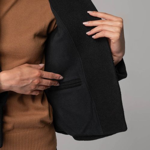 casaco curto feminino termico com bolso interno