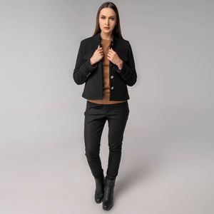 jaqueta colmore preta confeccionada em la premium