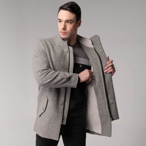 casaco masculino cinza com forro termico