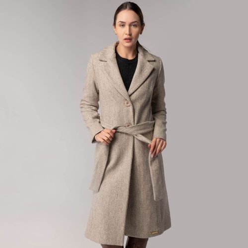 casaco fiero feminino longo em la natural