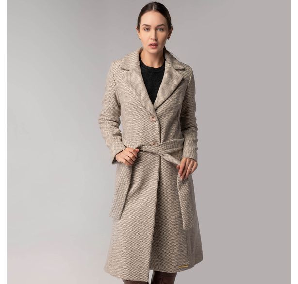 casaco fiero feminino longo em la natural