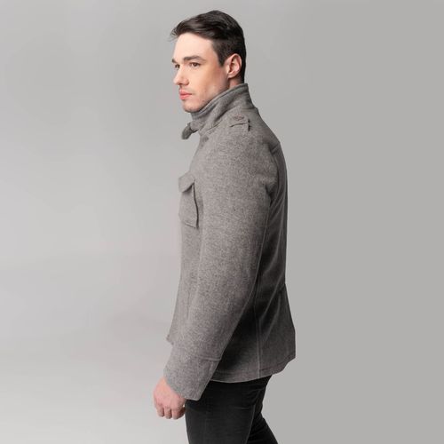 casaco termico masculino cinza claro