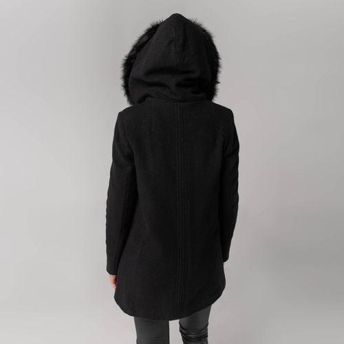 casaco termico feminino com capuz preto