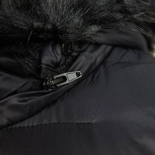 casaco de pluma com capuz removivel