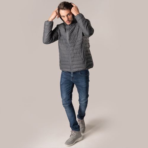 jaqueta fiero masculina com bolsos em ziper
