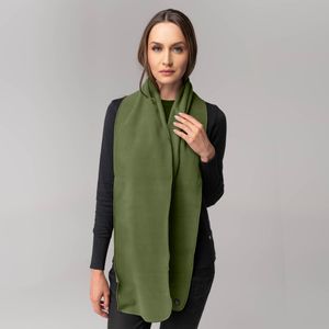 cachecol classico de fleece verde escuro