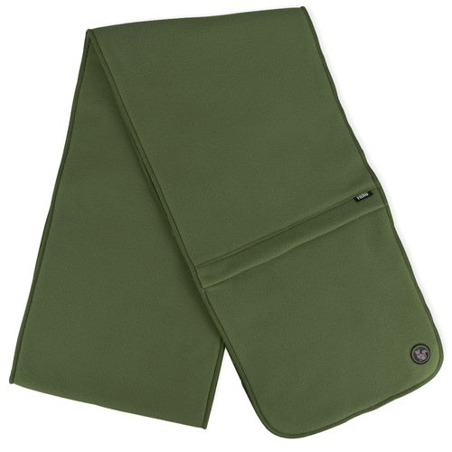 cachecol verde militar com ziper e bolso