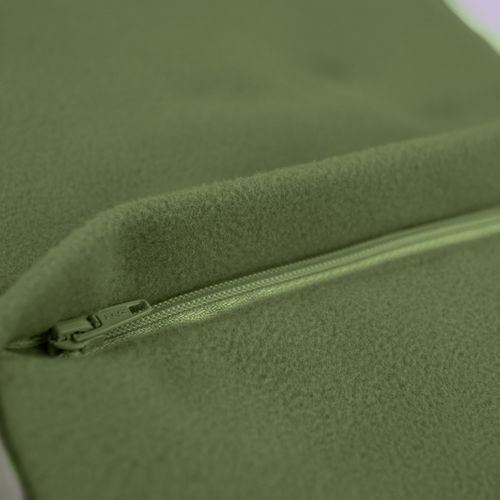 cachecol verde escuro de fleece com ziper