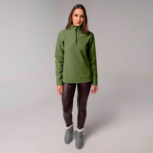 blusa fleece feminina verde militar