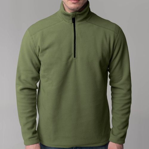 blusa masculina em fleece verde escuro