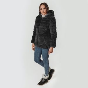 jaqueta puffer preta reversivel