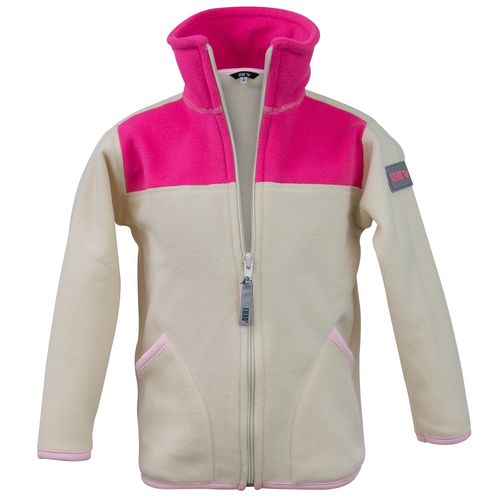 casaco infantil de fleece rosa para menina