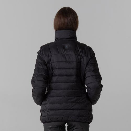 casaco preto impermeavel puffer feminino heat holders