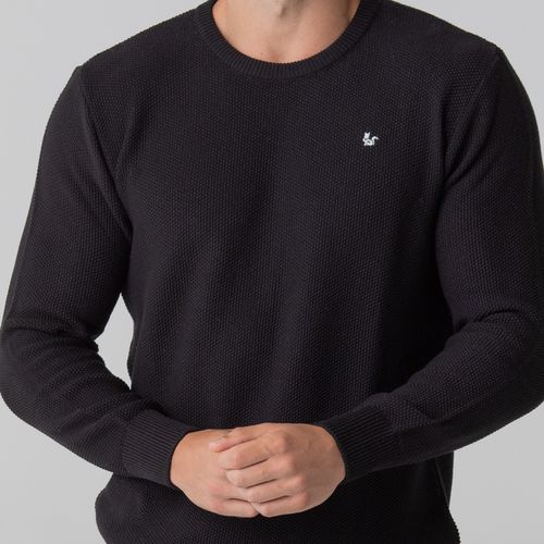 blusa em trico preta masculina links knitting